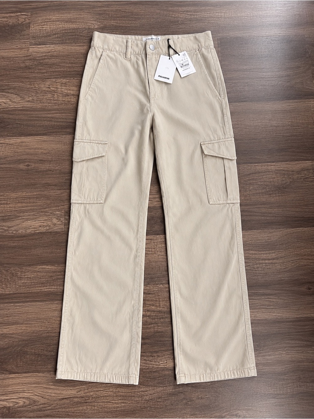 Pull&Bear Beige Cargo Pants – US Size 4 – New With Tags
